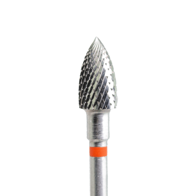 KMIZ Carbide Flame E-File Nail Drill Bit - Fine Grit (Red) 5.0mm