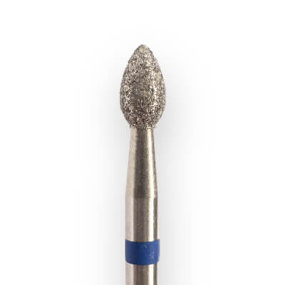KMIZ Diamond Bud Flame E-File Nail Drill Bit - Medium Grit (Blue) 3.0mm