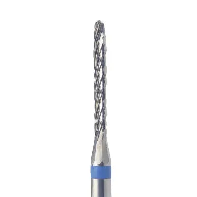 KMIZ Carbide Pointed Cylinder E-File Nail Drill Bit - Medium Grit (Blue) 1.5mm