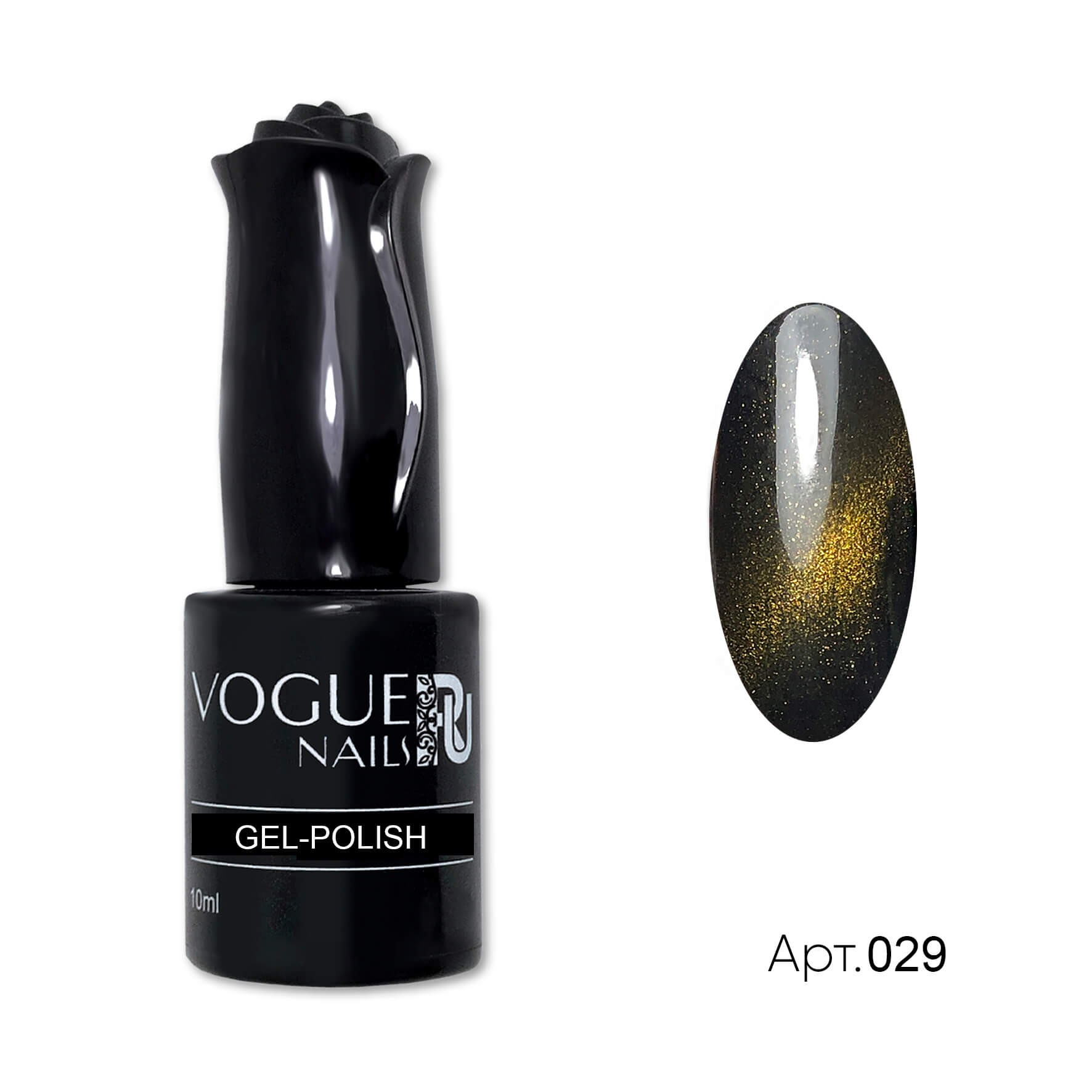 Vogue Nails "Golden Temptation" Cat Eye Gel Polish - Scattering Diamonds