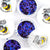 Zoo Nail Art Disco Honeycomb Hexagon Mix - Dark Blue
