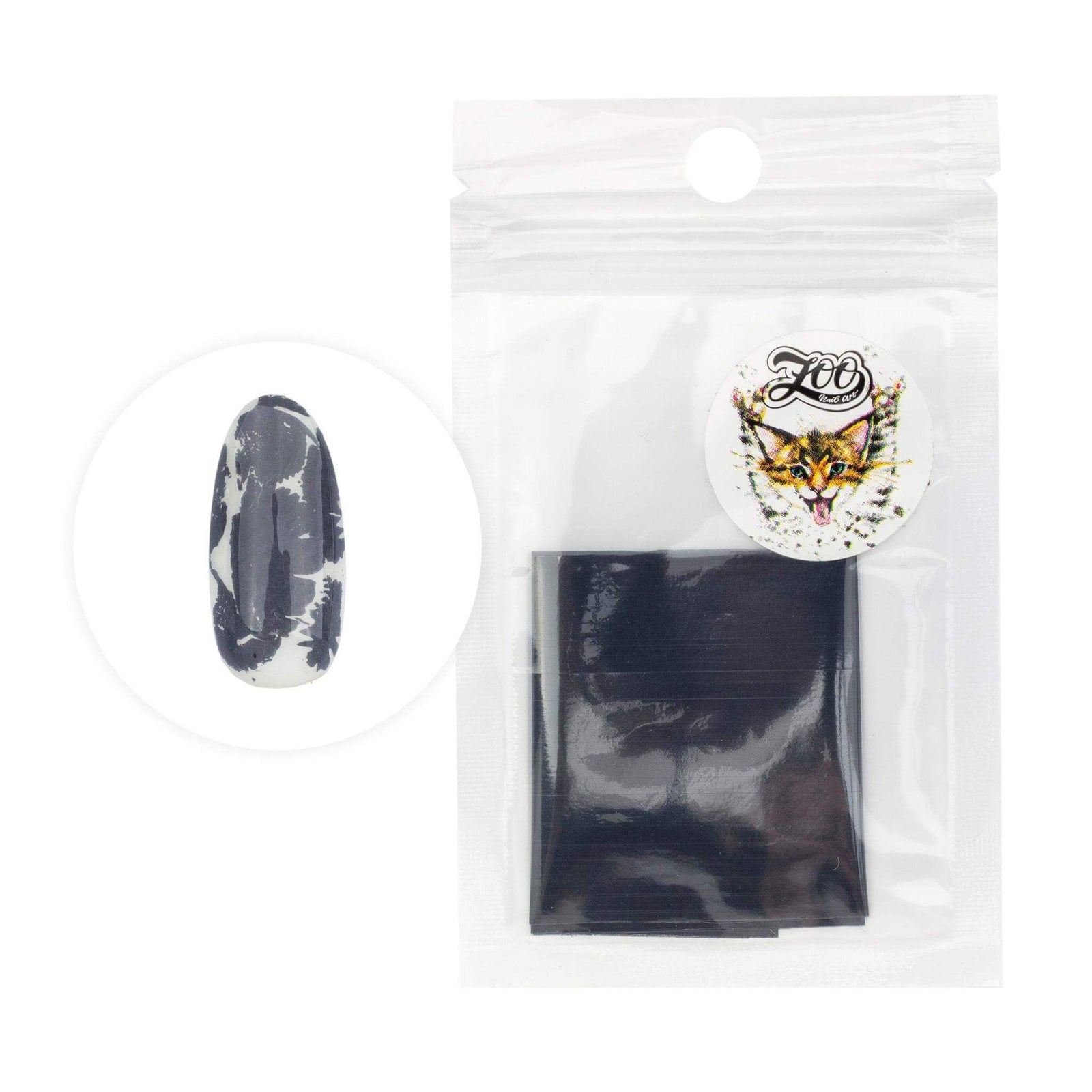 Zoo Nail Art Transfer Foil- Matte Graphite