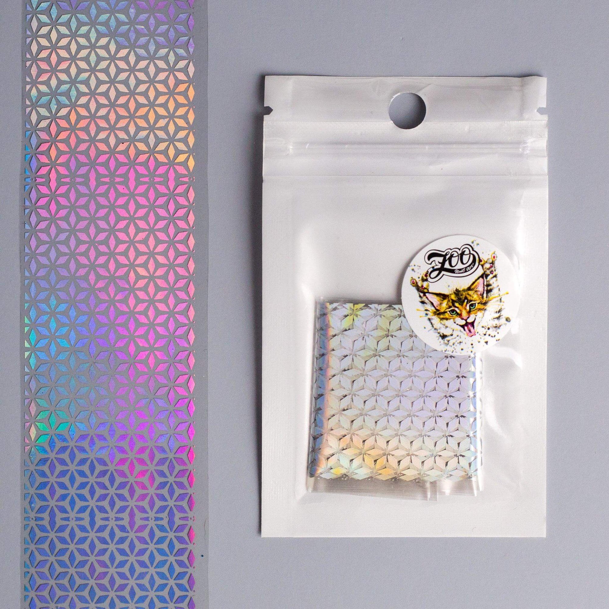 Zoo Nail Art Transfer Foil - Chrome Holography Star