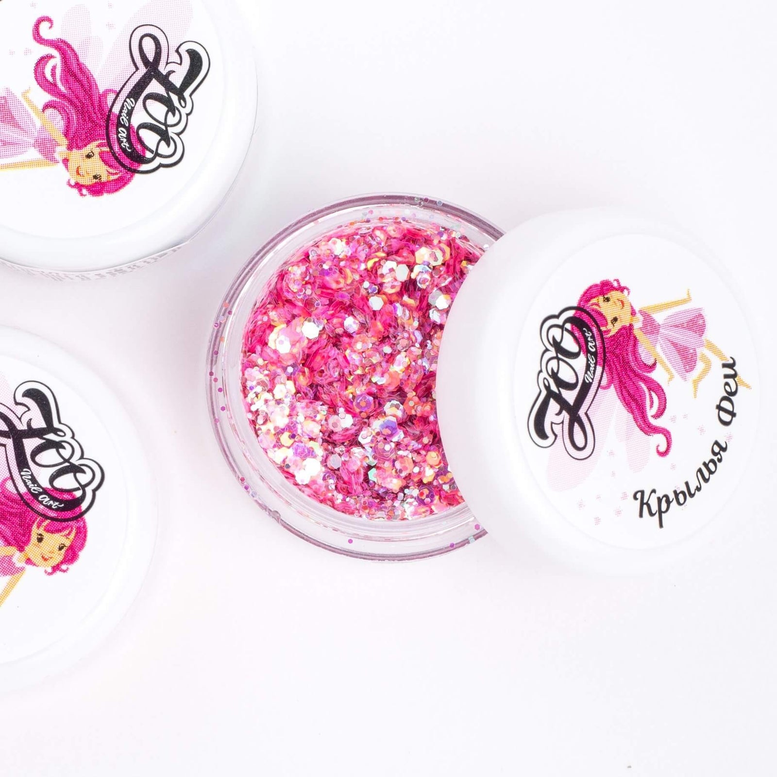 Zoo Nail Art Hexagon Mix Fairy Wings - Pink