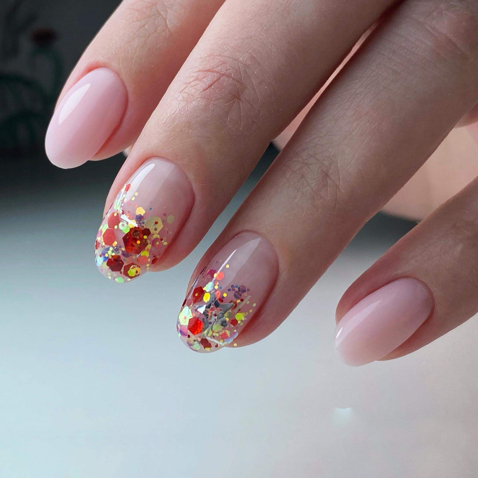 Zoo Nail Art Snowball Confetti - Red Mix