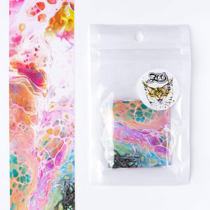Zoo Nail Art Transfer Foil - Pink Marble