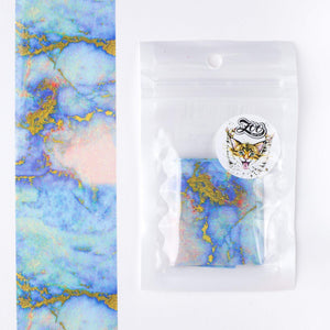 Zoo Nail Art Transfer Foil - Turquoise Marble