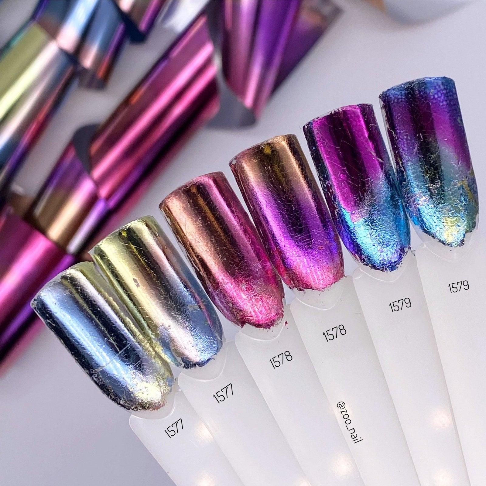 Zoo Nail Art Transfer Foil - Purple Rainbow