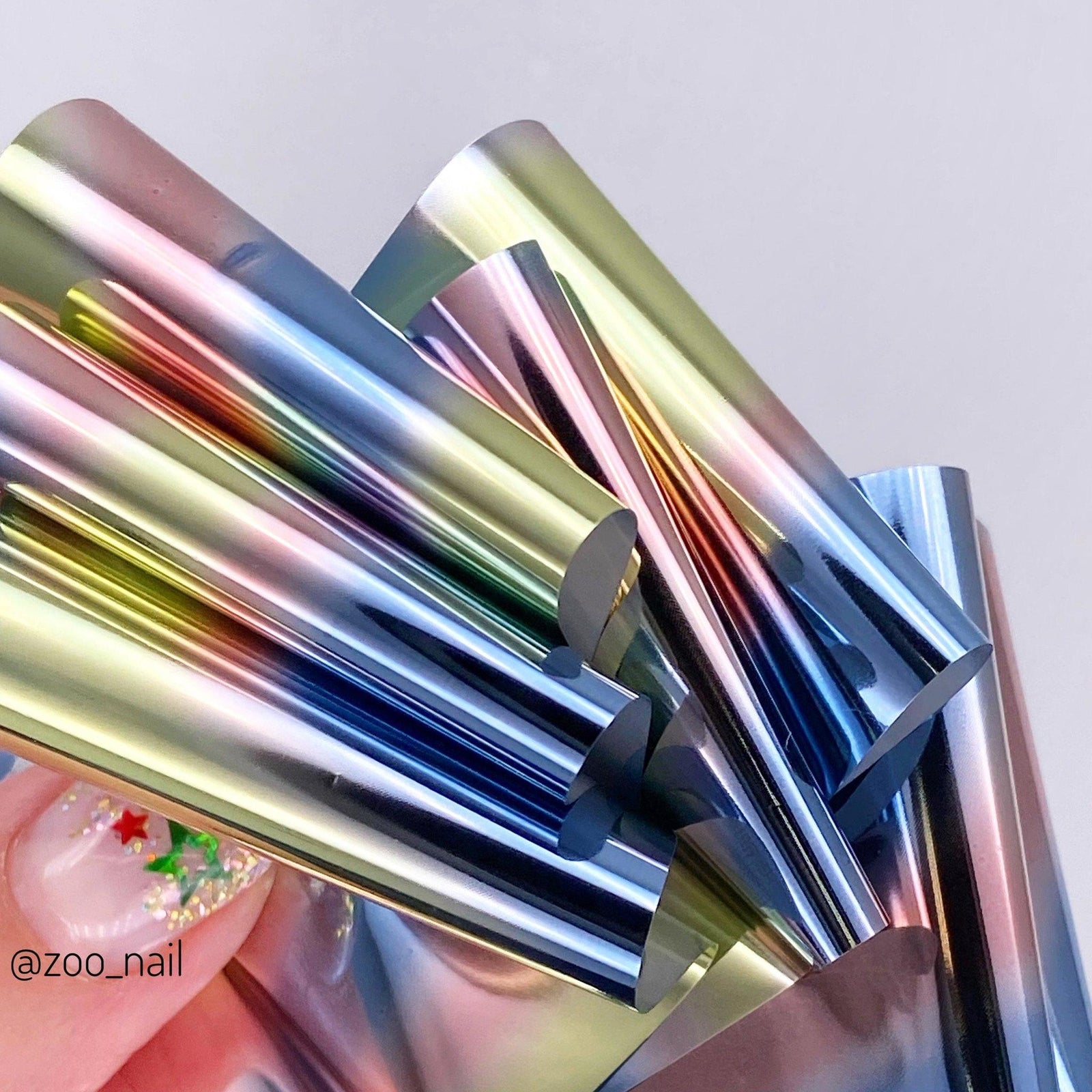 Zoo Nail Art Transfer Foil - Cotton Candy