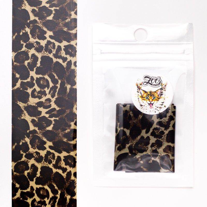 Zoo Nail Art Transfer Foil - Dark Leopard