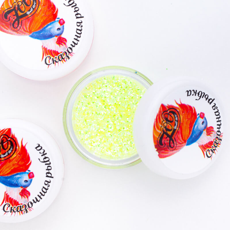 Zoo Nail Art Mirror Gloss "Fairytale Fish" - Yellow