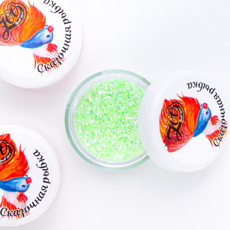 Zoo Nail Art Mirror Gloss "Fairytale Fish" - Neon Green