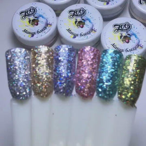 Zoo Nail Art Glitter Magic Mix - Blue