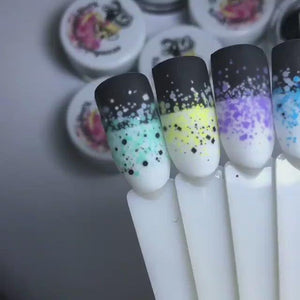 Zoo Nail Art Snowflake Confetti Mix - Black