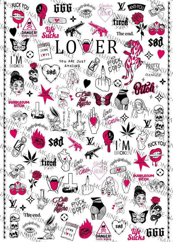 Moonshine Nails Lover Decal/Slider (large)