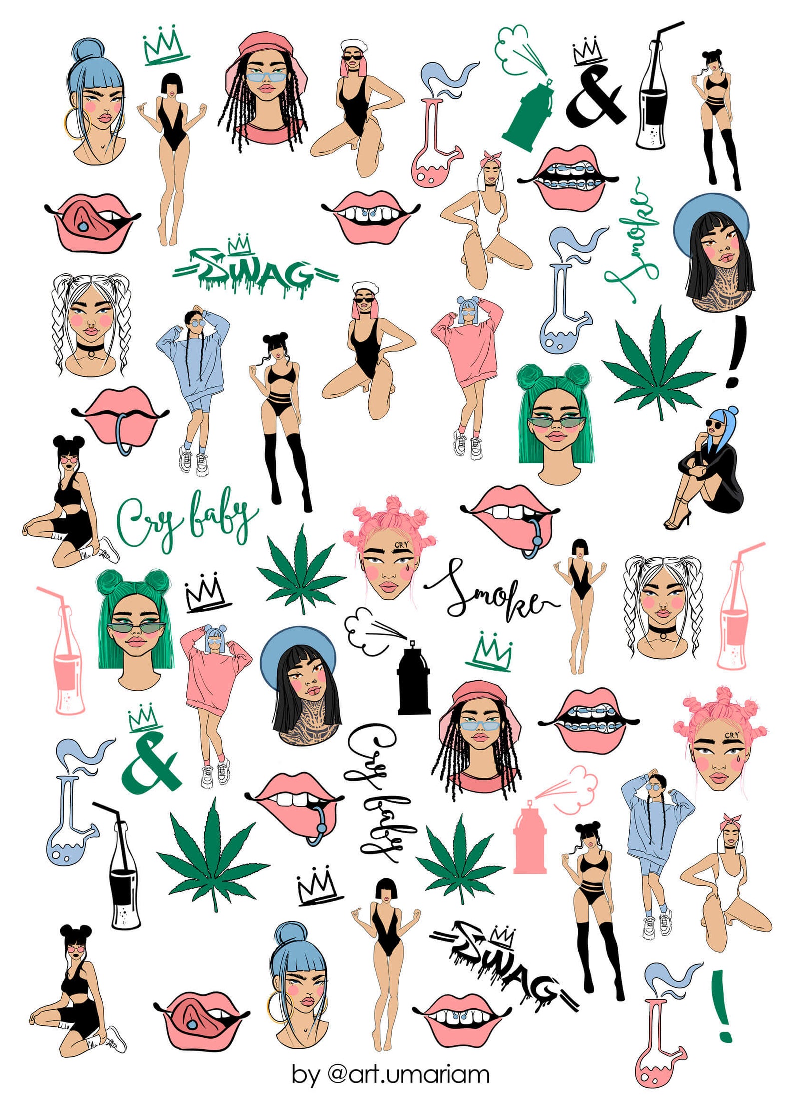 Moonshine Nails Swag Decal/Slider (large)