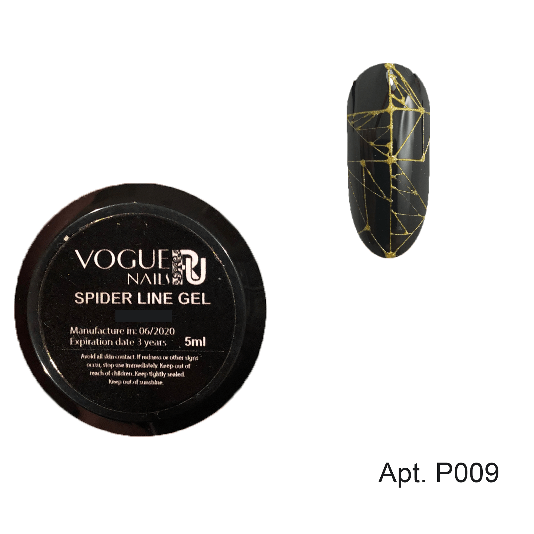 Vogue Nails "Spider Web" Gel Paint - Gold
