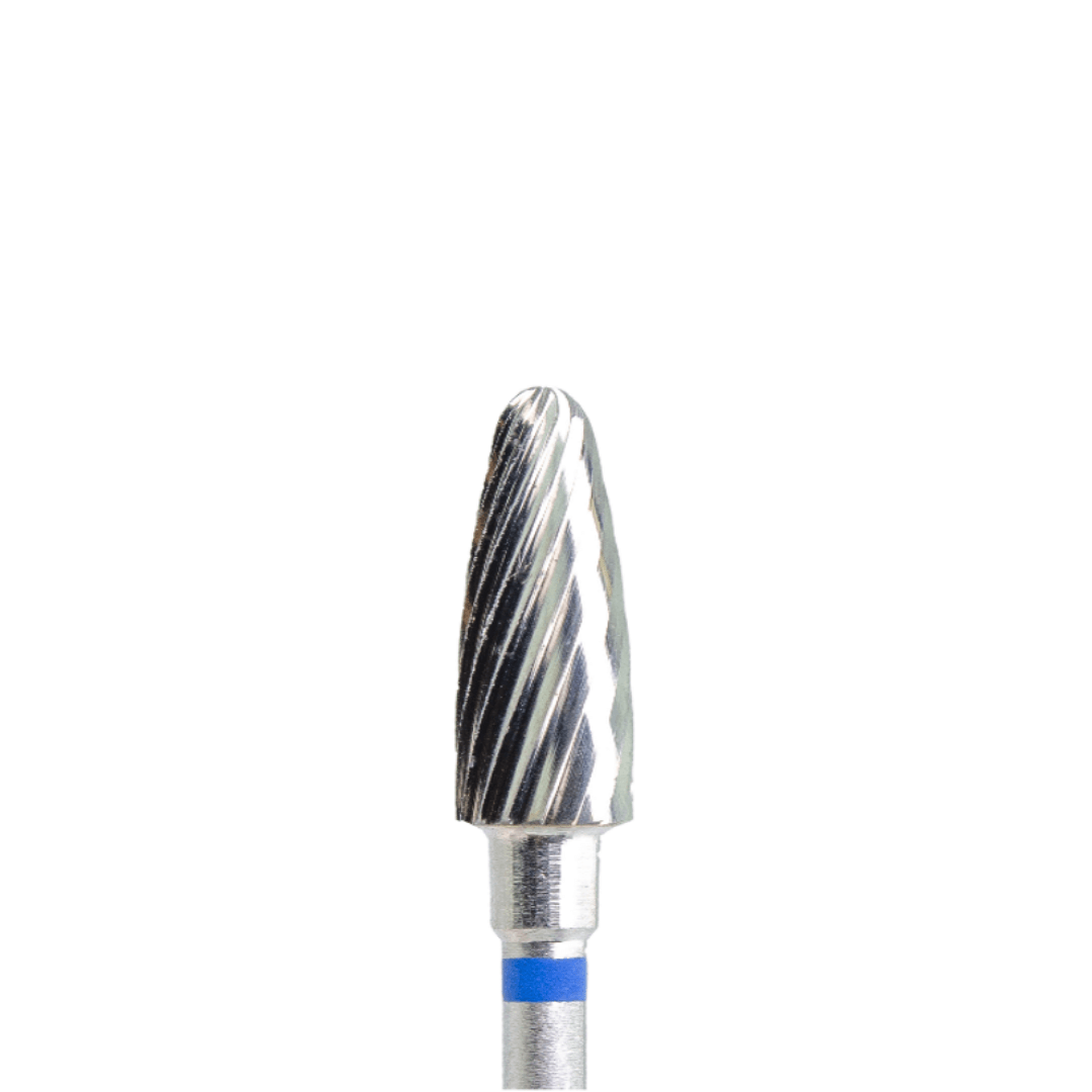 KMIZ Carbide Single-Cut Cone E-File Nail Drill Bit - Medium Grit (Blue) 5mm
