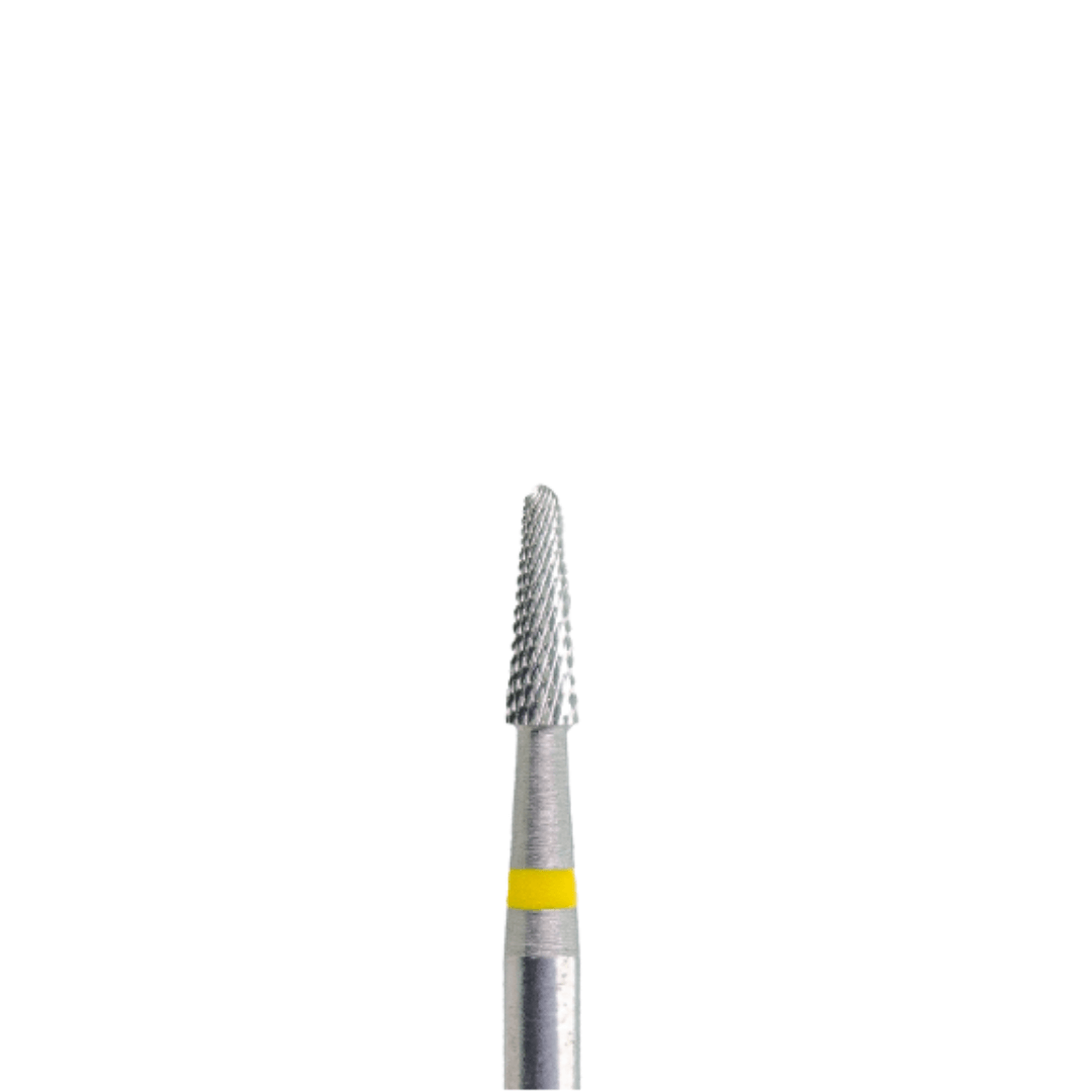 KMIZ Carbide Sharp Mini Corn Nail Drill Bit - Fine Grit (Yellow)