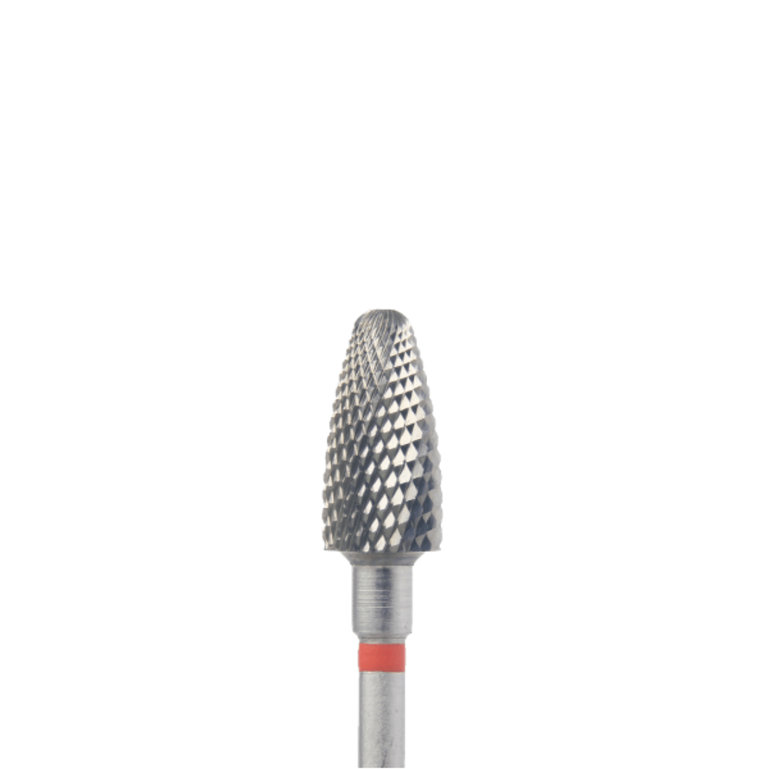 KMIZ Carbide Parabola Nail Drill Bit - Soft Grit (Red) 6 mm