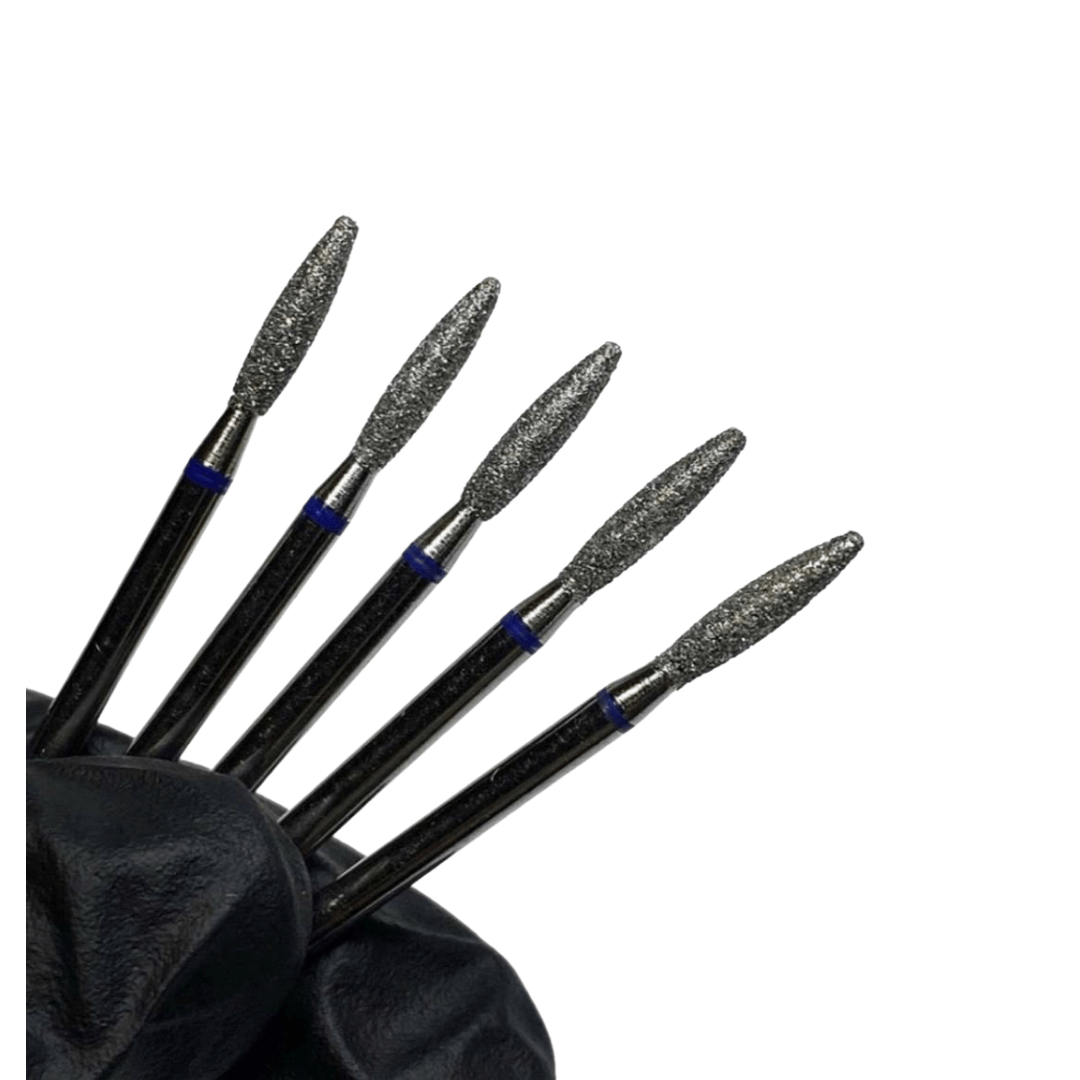 KMIZ Diamond Soft Tip Flame E-File Nail Drill Bit - Medium Grit