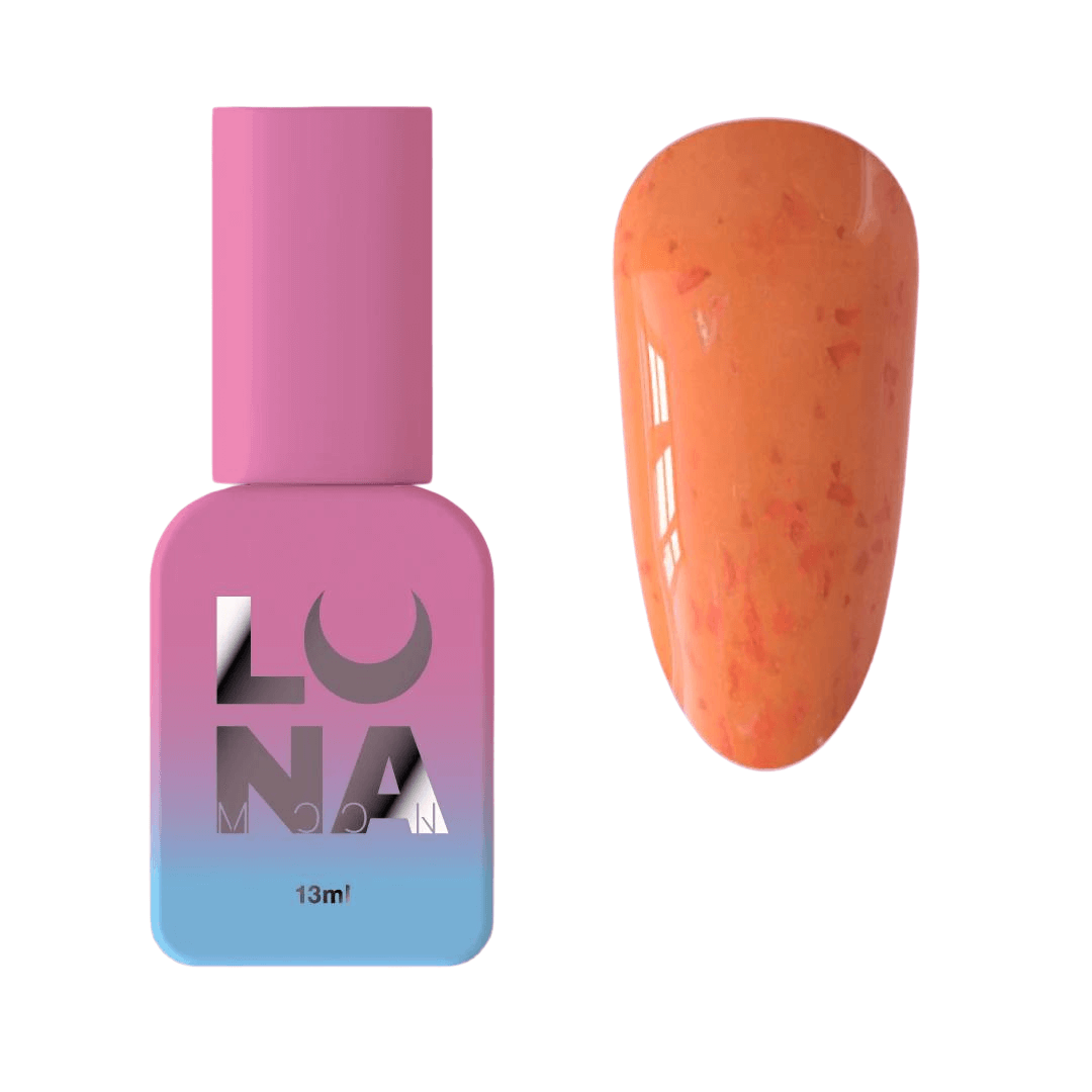 Luna Yuki Rubber Base 26 - Orange w/ Pink Flakes
