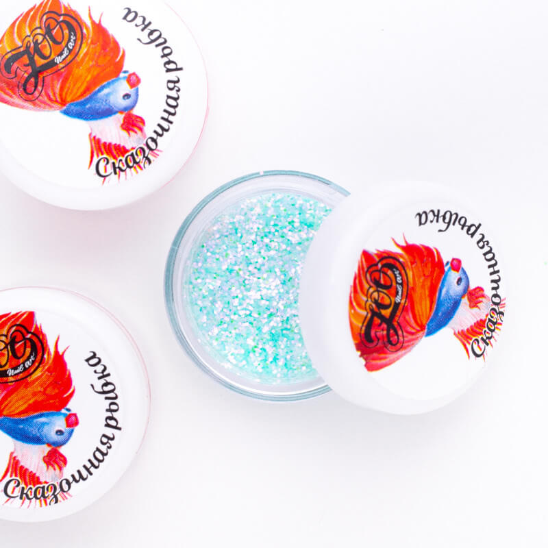 Zoo Nail Art Mirror Gloss "Fairytale Fish" - Light Blue