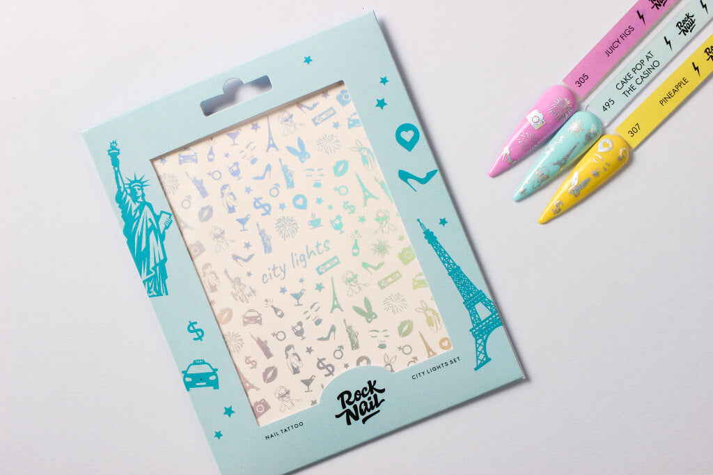 Rocknail Tattoo City Lights Decal/Slider