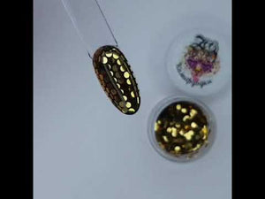 Zoo Nail Art Kamifubuki Round Confetti Mix - Gold