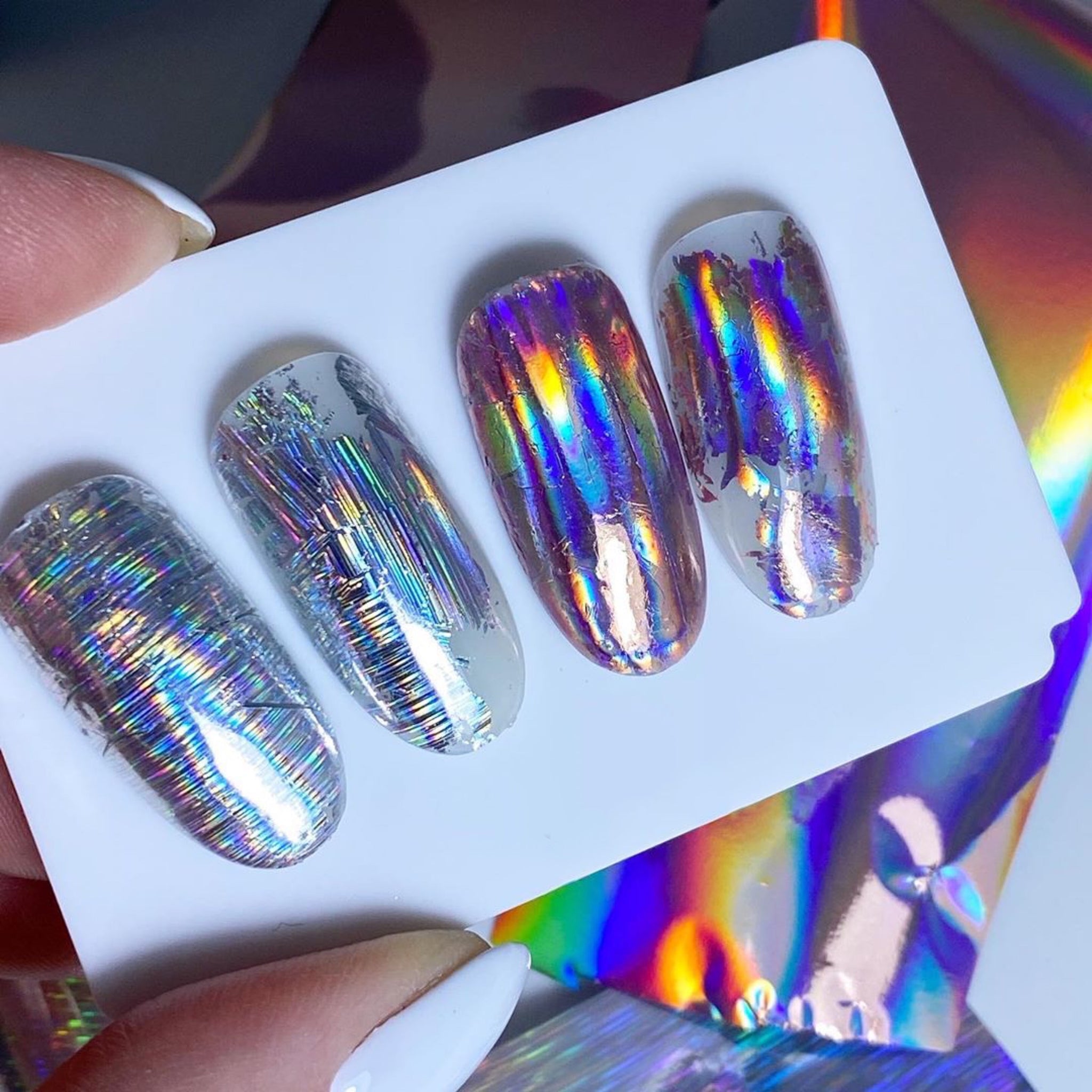 How to transfer Foil On Gel Nails 