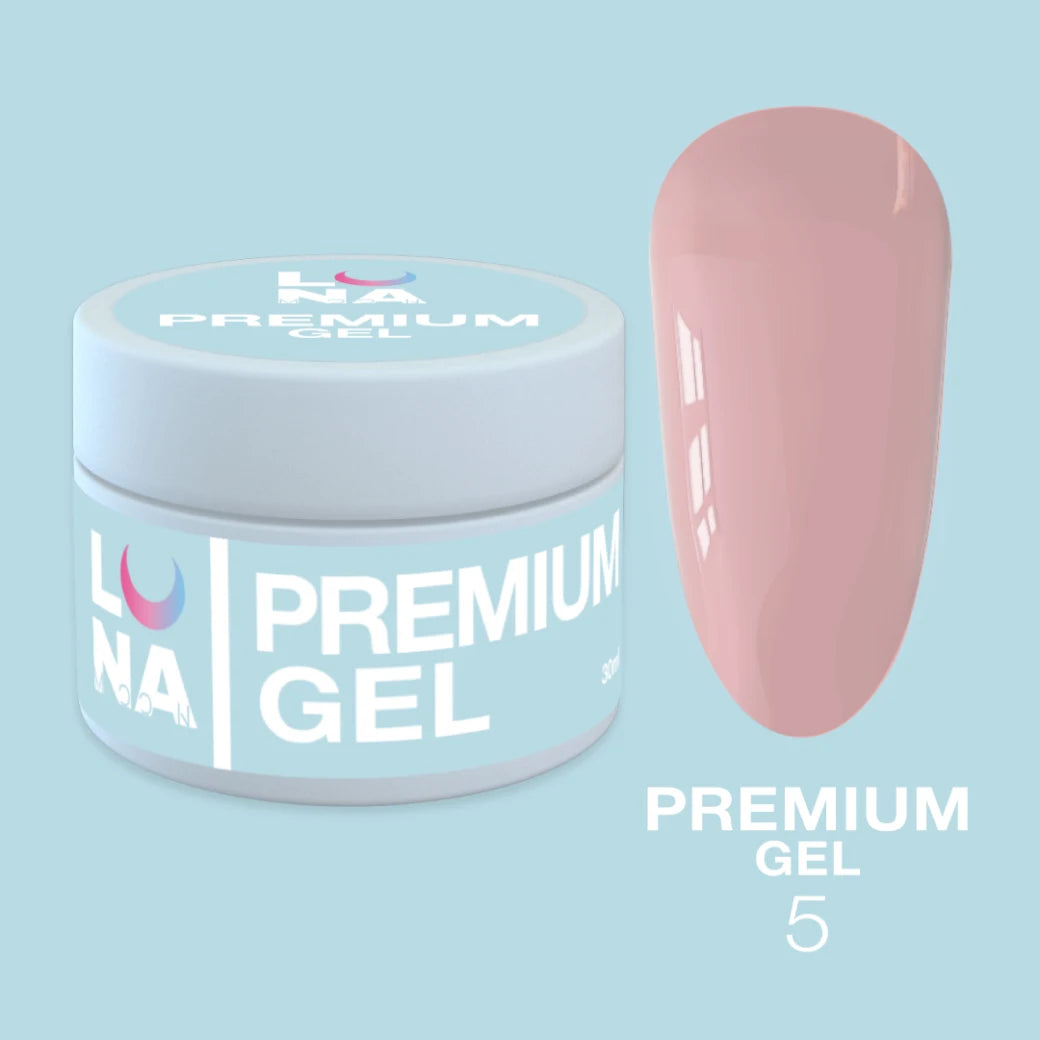 Luna Premium Builder Gel 5, 30 ml - Caramel