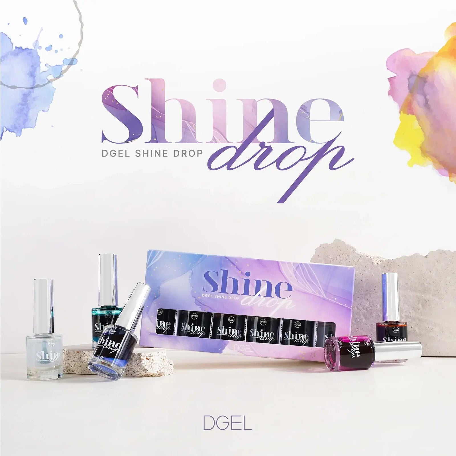 DGEL Watercolor Shine Drops - Set of 12