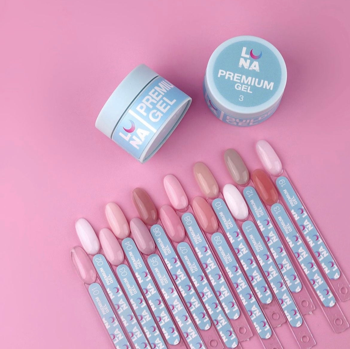 Luna Premium Builder Gel 2, 15/30 ml Milk Nail Mart USA