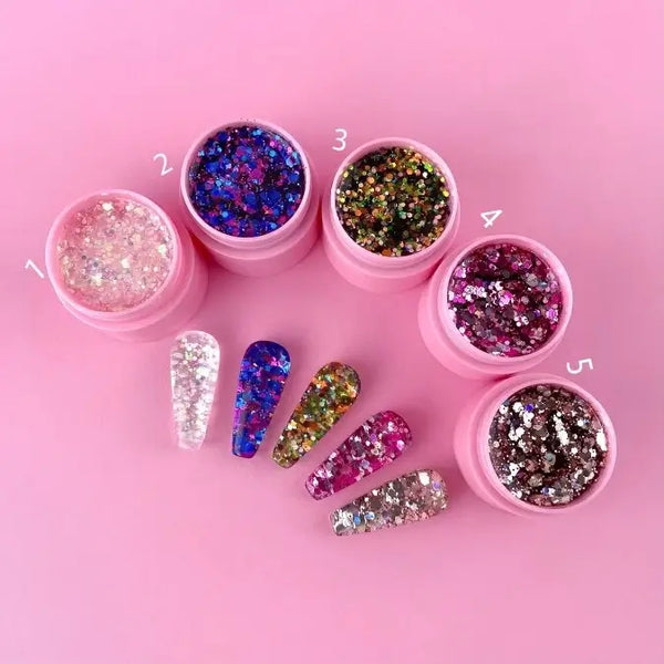Luna Unicorn Glitter Gel 2 Nail Mart USA