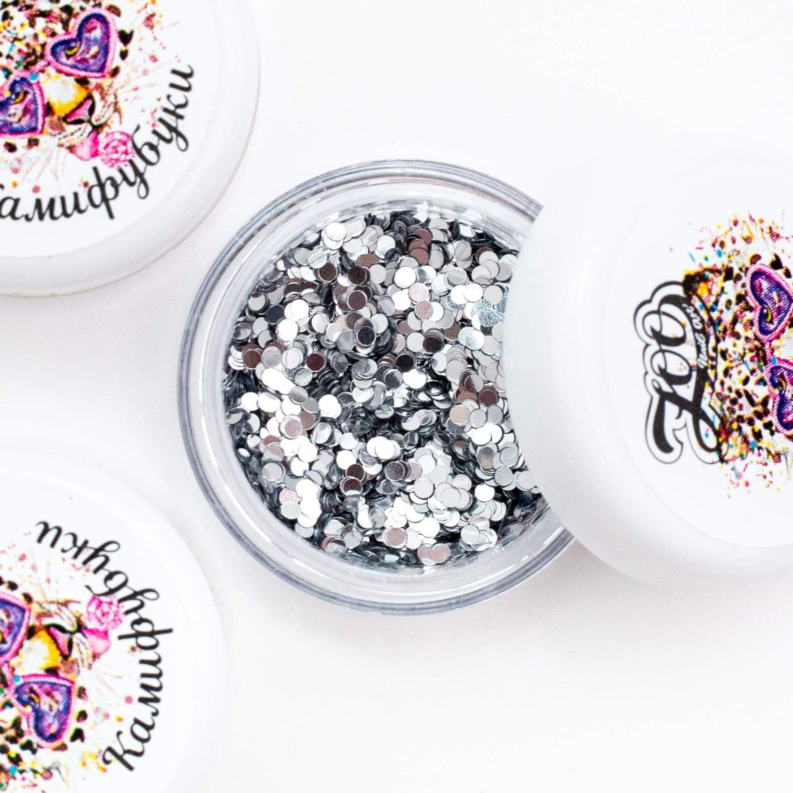 Zoo Nail Art Kamifubuki Mix Confetti - Silver