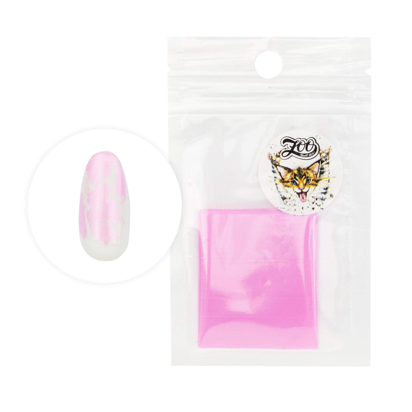 Zoo Nail Art Transfer Foil - Matte Pink
