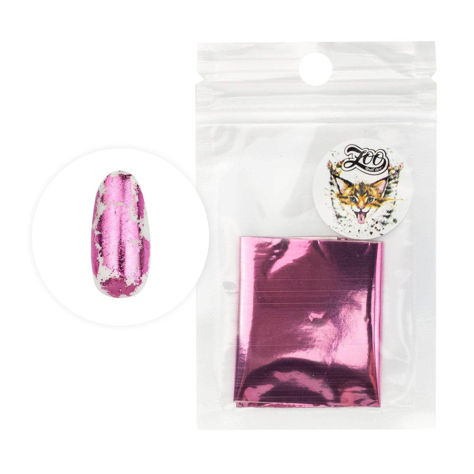 Zoo Nail Art Transfer Foil - Glossy Pink