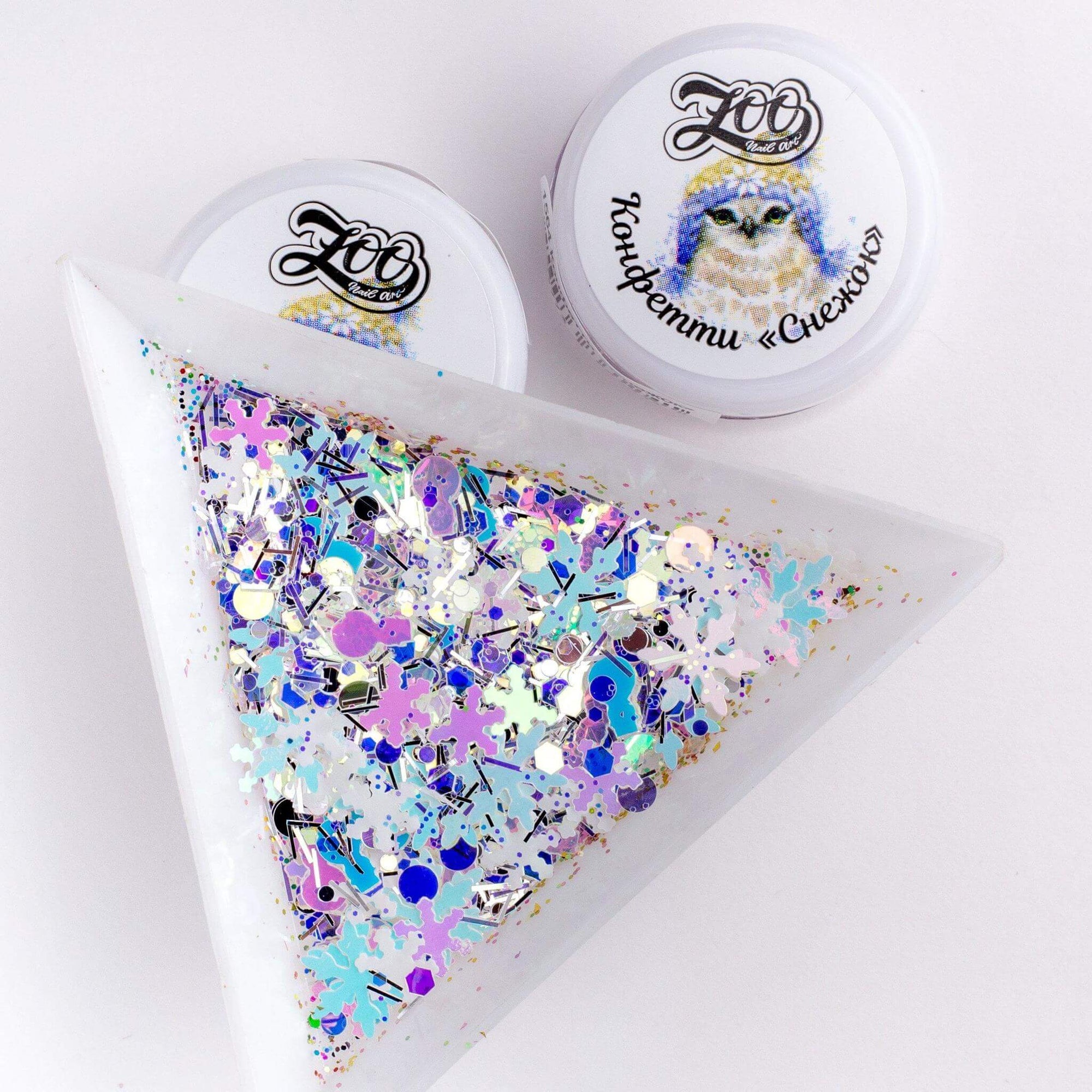 Zoo Nail Art Snowball Confetti - Blue/Purple