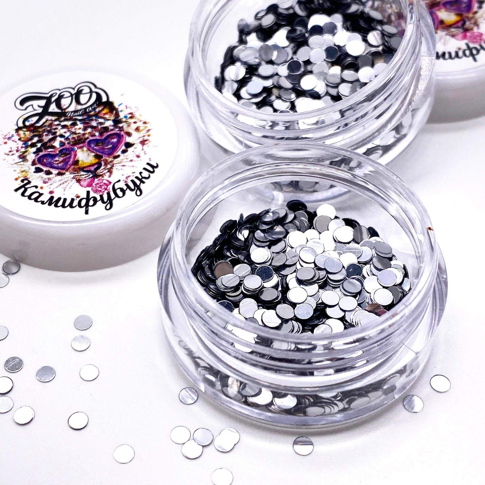 Zoo Nail Art Kamifubuki Mix Confetti - Silver