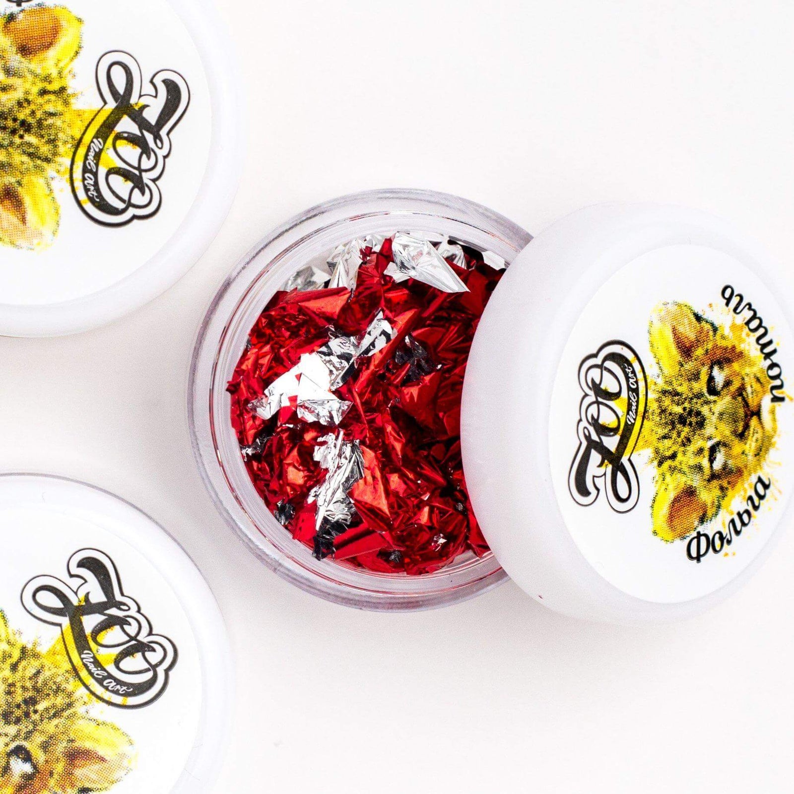 Zoo Nail Art Double Sided- Red/Silver