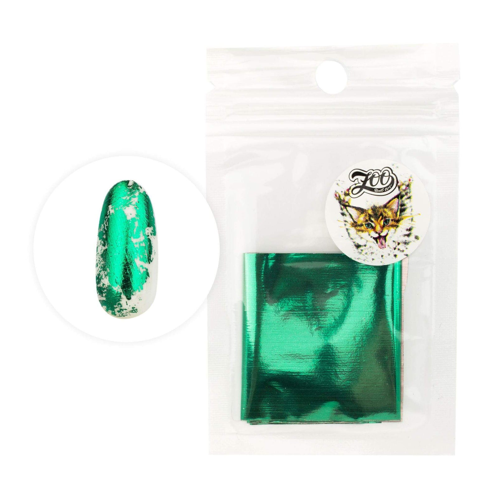 Zoo Nail Art Transfer Foil - Glossy Green