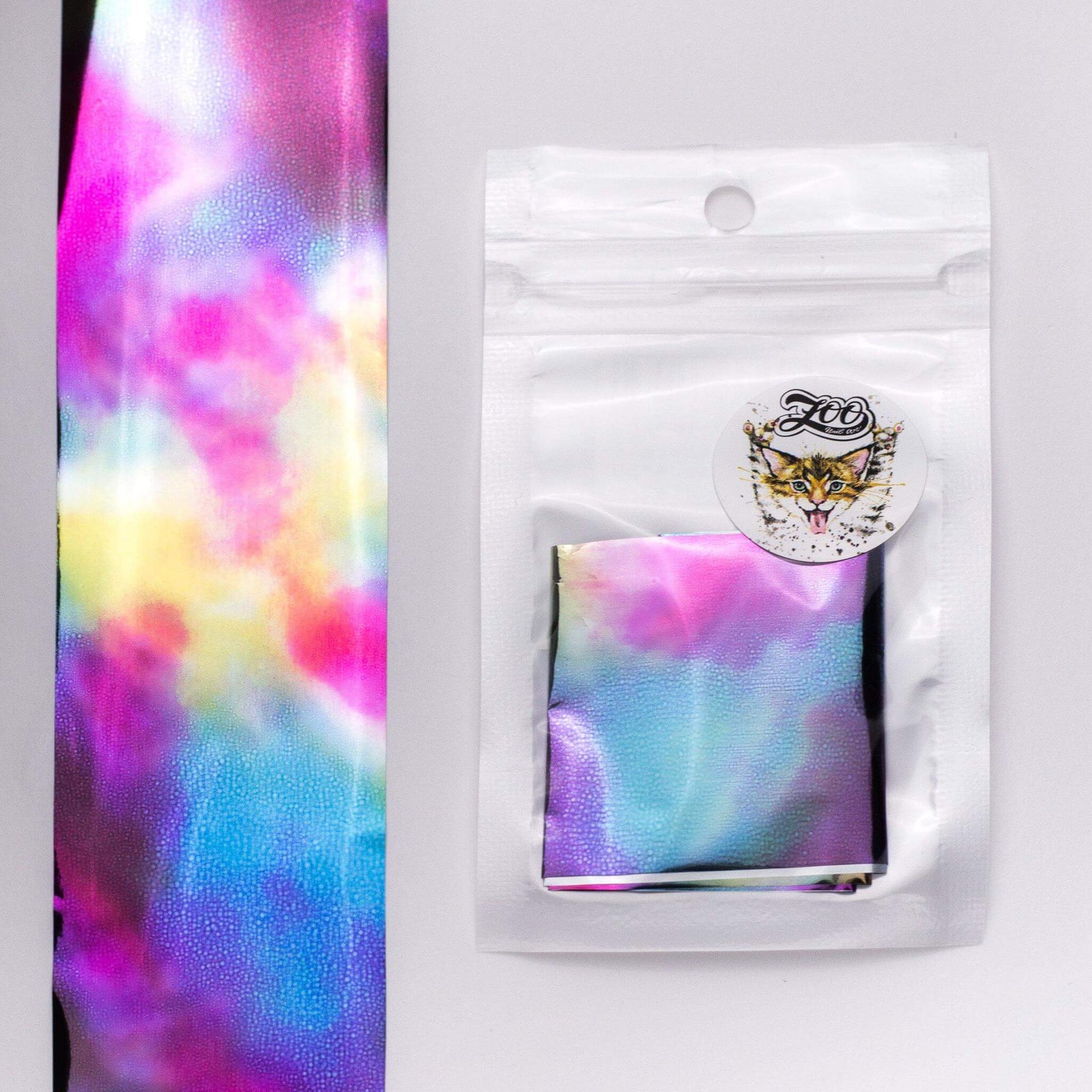 Zoo Nail Art Transfer Foil - Purple Rainbow