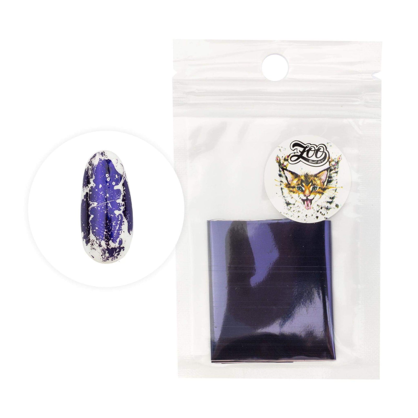 Zoo Nail Art Transfer Foil - Glossy Eggplant