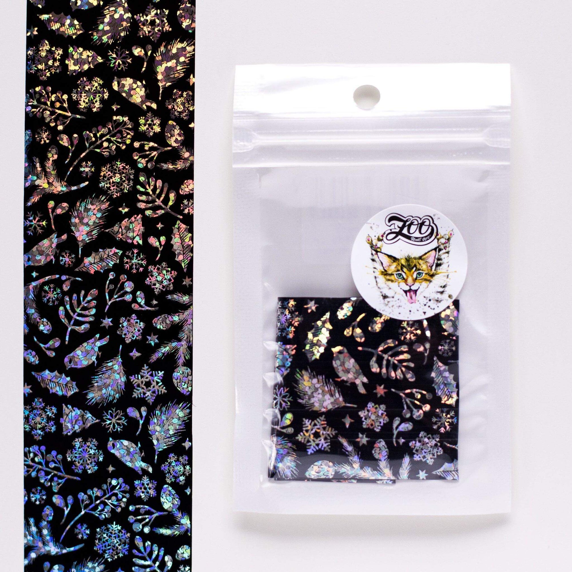 Zoo Nail Art Transfer Foil - Holographic Winter