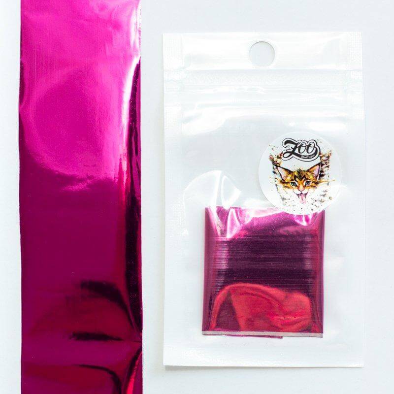 Zoo Nail Art Transfer Foil- Glossy Hot Pink