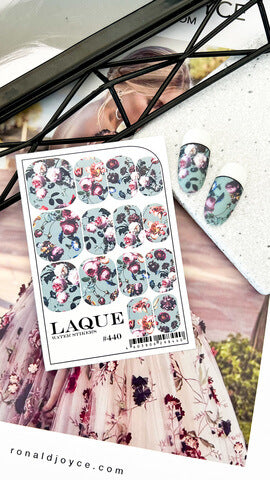 Laque Full Cover Pink and Purple Floral Slider
