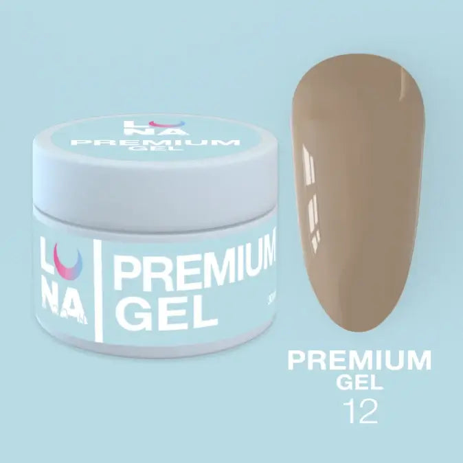 Luna Premium Builder Gel 12, 30 ml - Brownish Nude