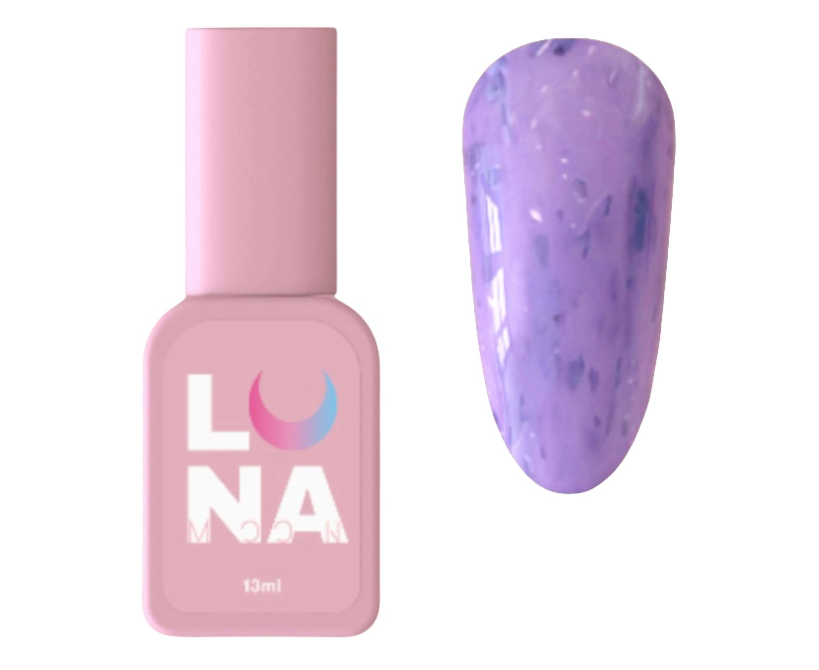 Luna Yuki Rubber Base 13 - Lilac w/ Beaded Flakes