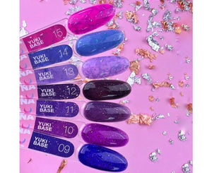 Luna Yuki Rubber Base 10 - Purple w/ Gold Flakes