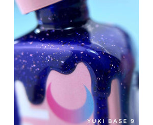 Luna Yuki Rubber Base 9 - Navy Blue w/ Gold Flakes